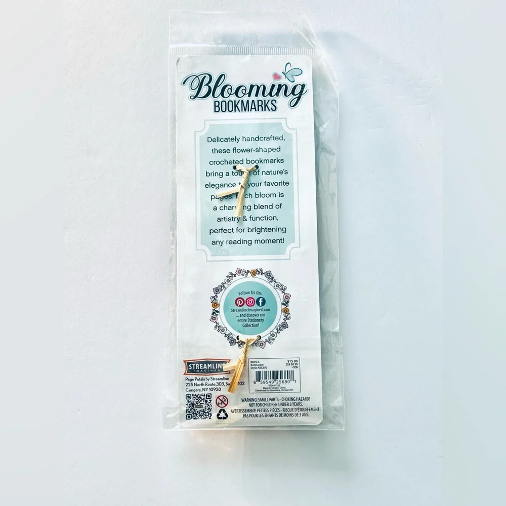 Blooming Flower Crochet Bookmarks